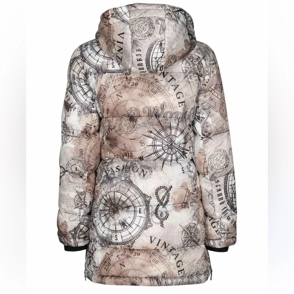 DOLCEZZA Women's Brown and White Printed Jacket NWT size S - Picture 3 of 12